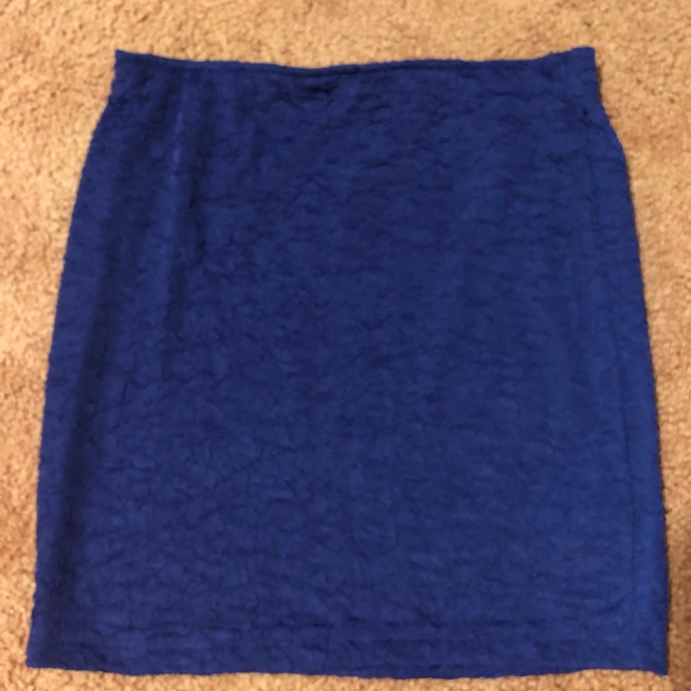 Royal blue mini skirt